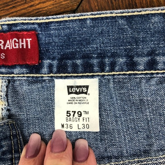 Levi's 579 Baggy Straight Vintage 579-4320 M - Picture 4 of 7